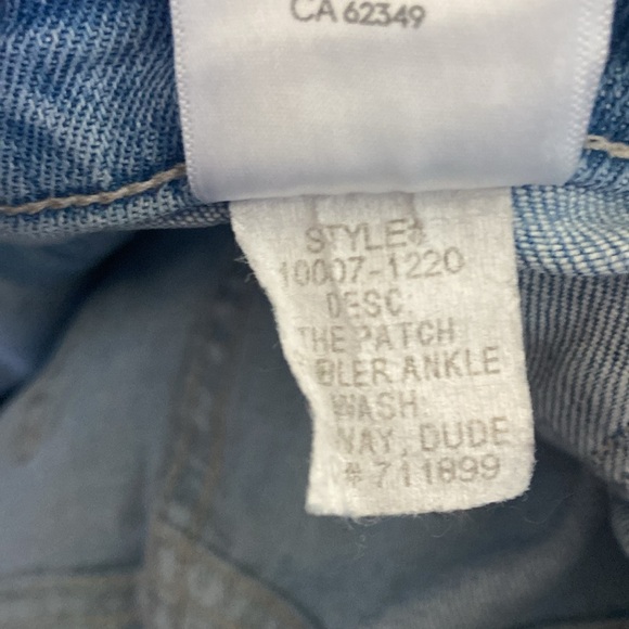 MOTHER The Patch Rambler Jeans Sz 32 Norway, Dude Wide Leg - Picture 10 of 10